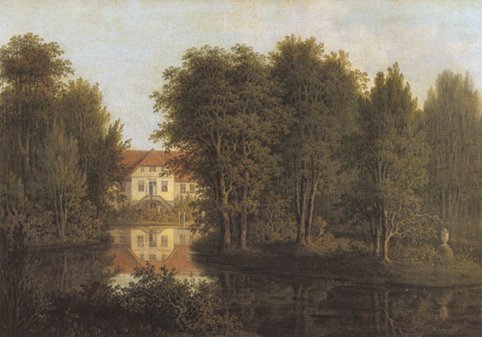 C. W. Eckersbergs maleri at det tidligere Sanderumgaard
