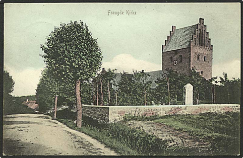 Fraugde Kirke (gammelt postkort)